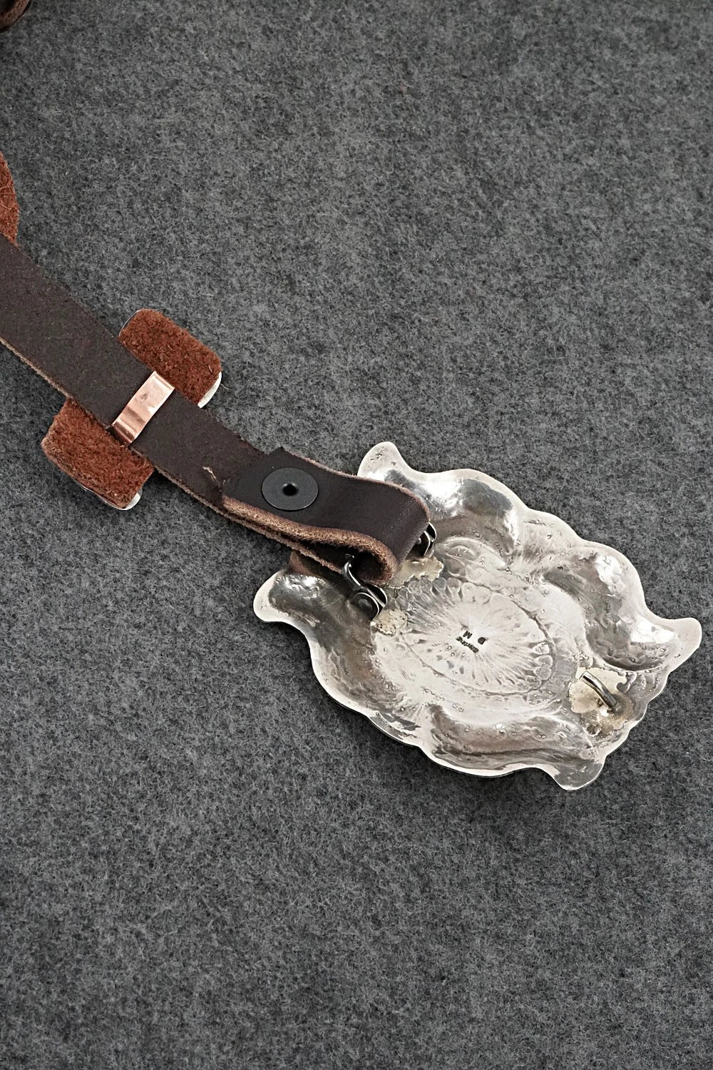 Sterling Silver & Leather Concho Belt - Dan Morgan