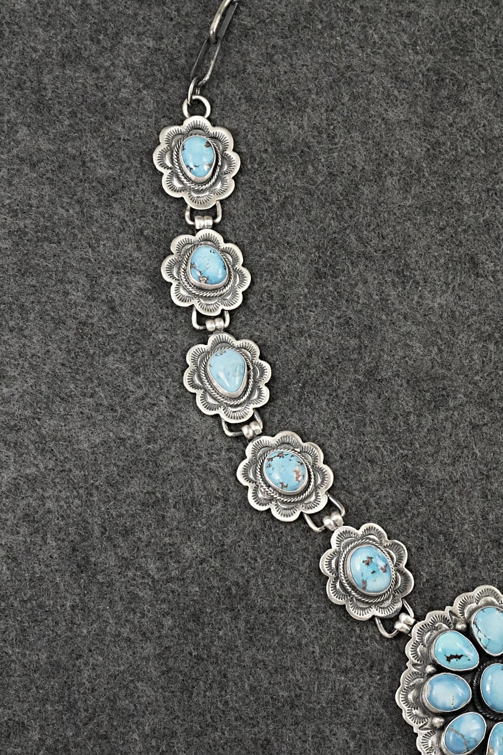 Turquoise & Sterling Silver Necklace and Earrings Set - Mark Yazzie