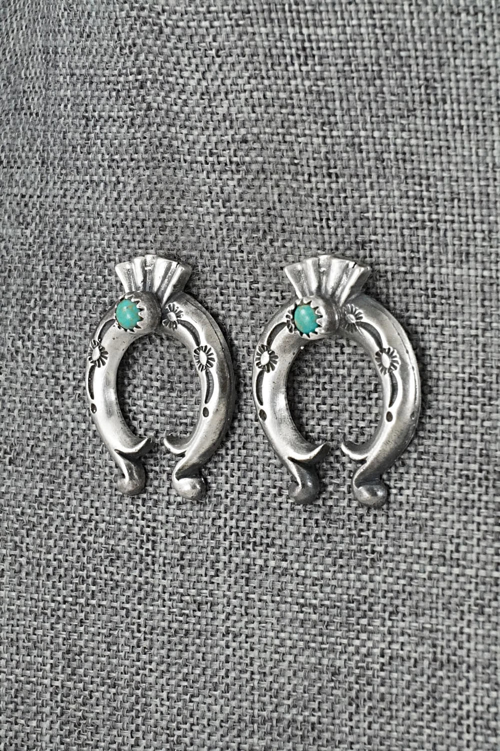 Turquoise & Sterling Silver Earrings - Adrienne Gordon