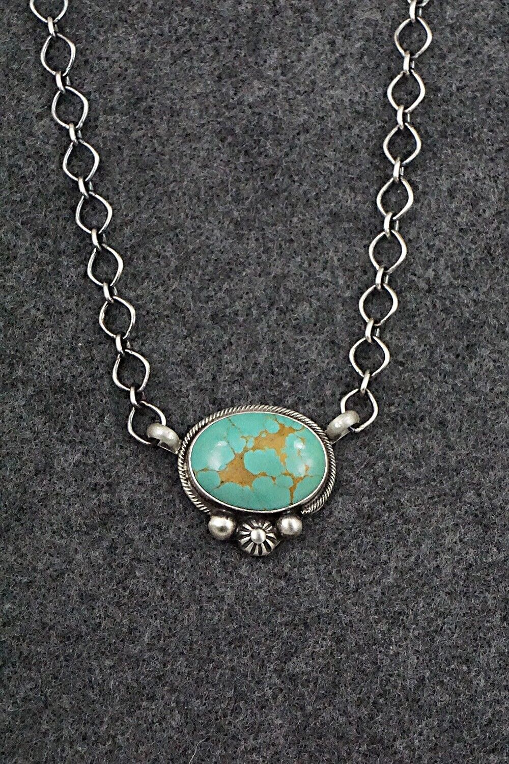 Turquoise & Sterling Silver Necklace - Kathleen Livingston