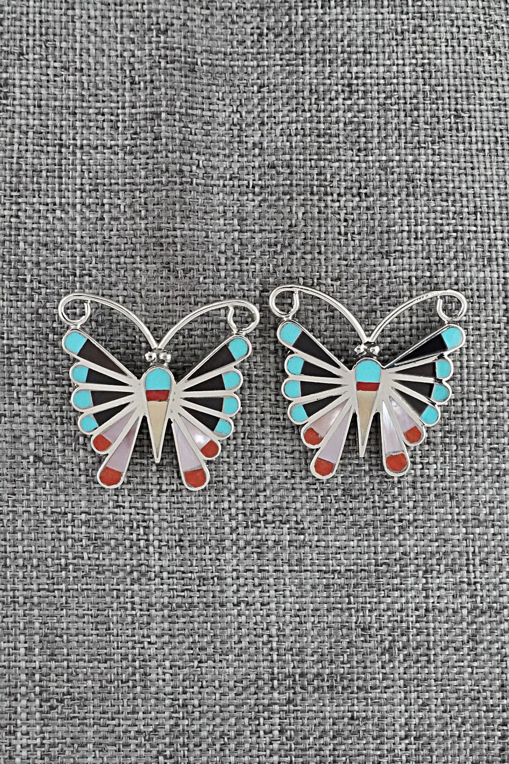 Multi-Stone & Sterling Silver Inlay Necklace Set - Adrian Wallace