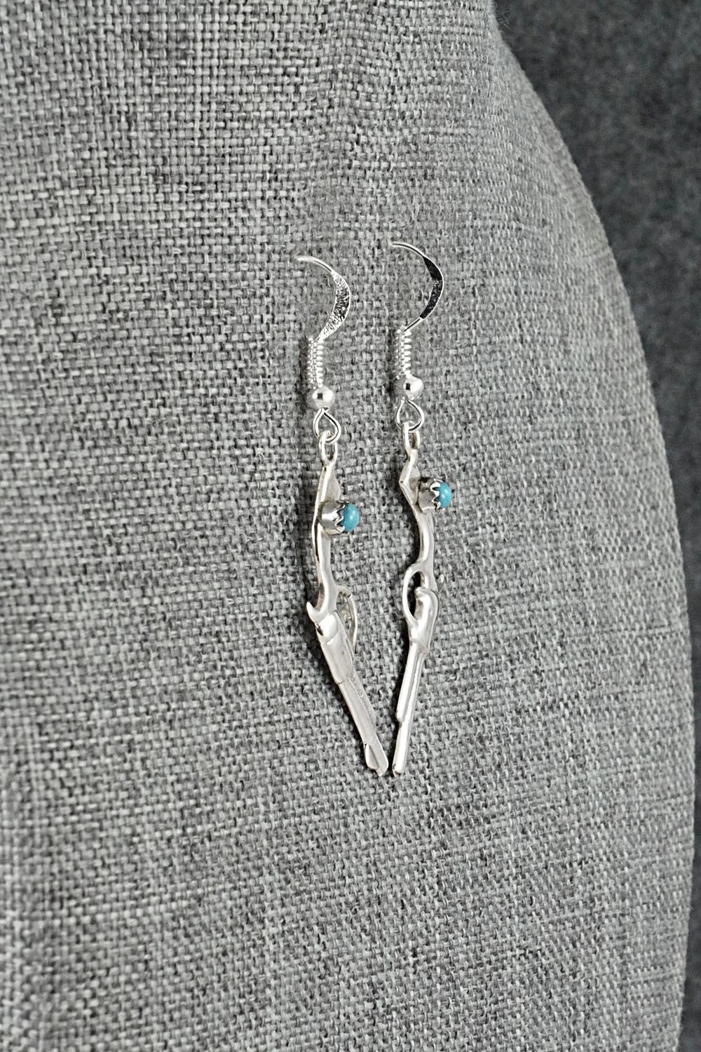 Turquoise & Sterling Silver Earrings - Bruce Chee