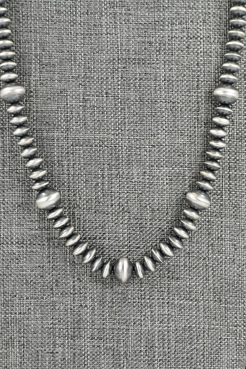 Sterling Silver Navajo Pearl Necklace 22" - Crystal Haley