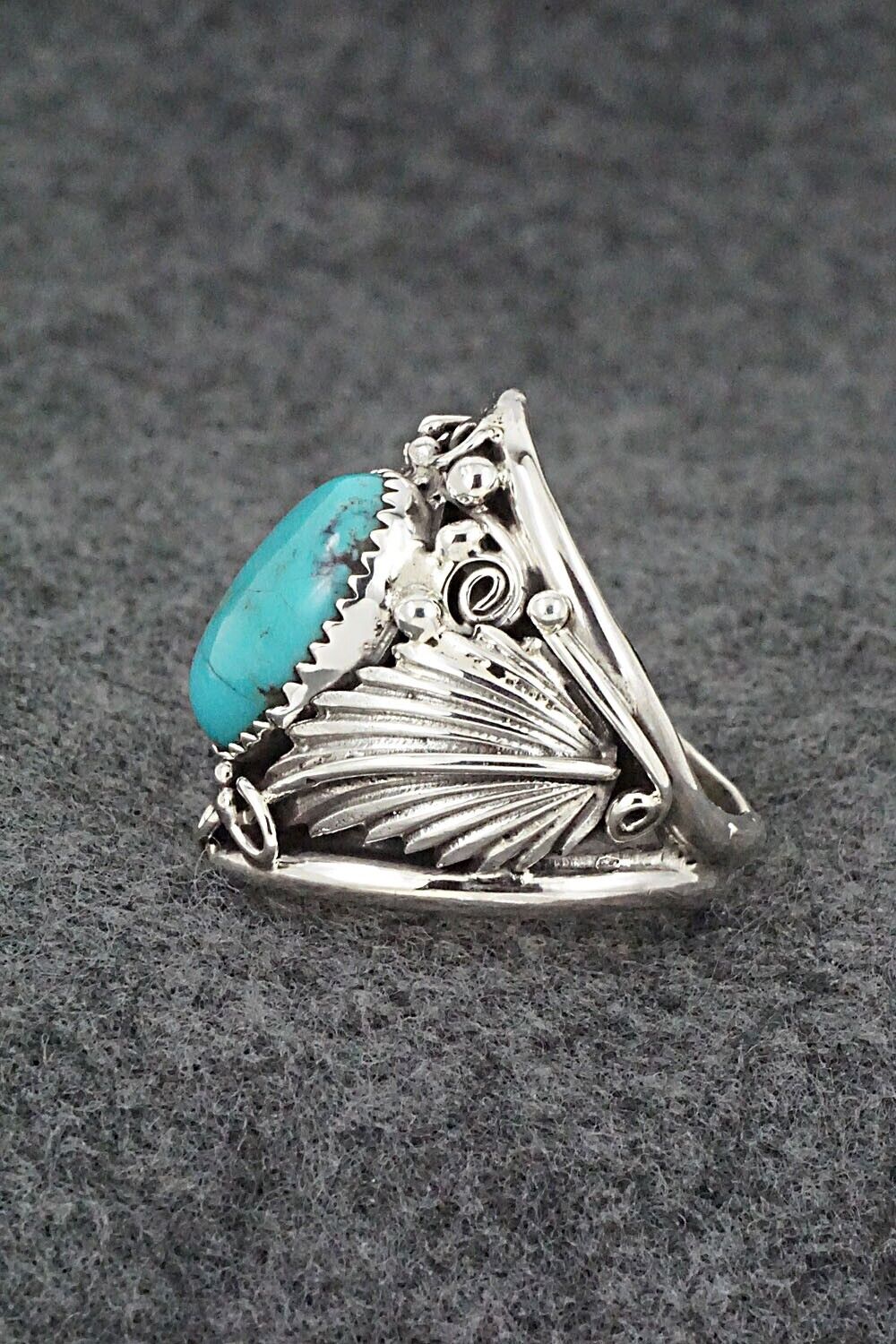 Turquoise & Sterling Silver Ring - Jeannette Saunders - Size 10