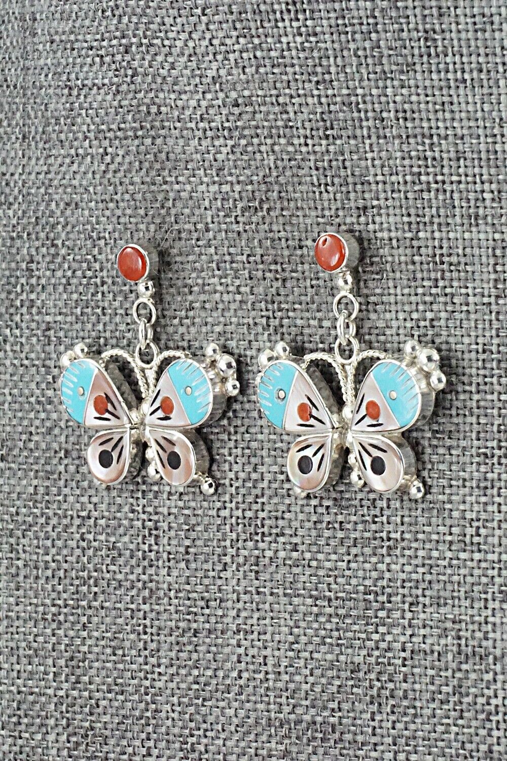 Multi-Stone & Sterling Silver Earrings - Lyndon Ahiyite