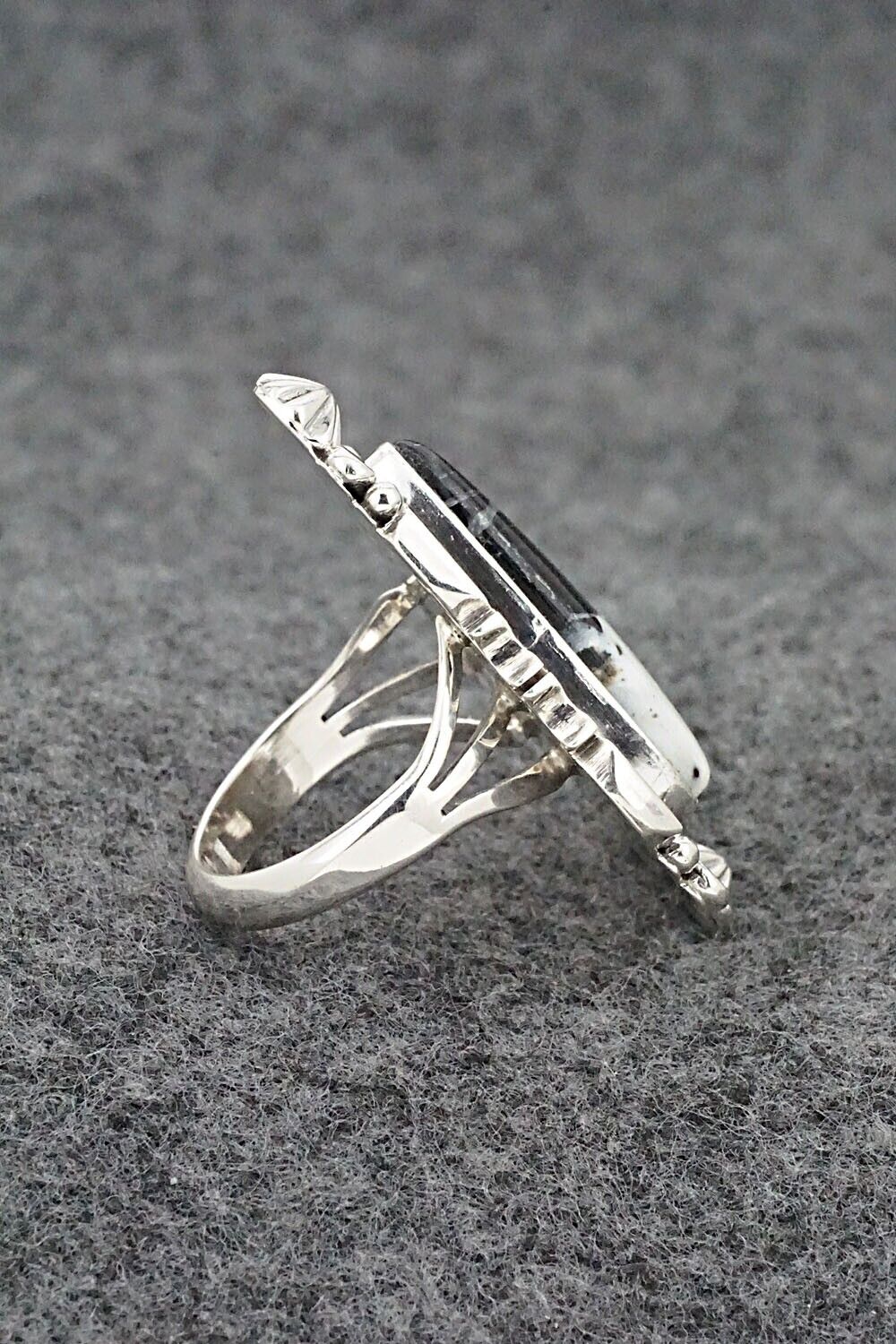 White Buffalo & Sterling Silver Ring - Daniel Benally - Size 6