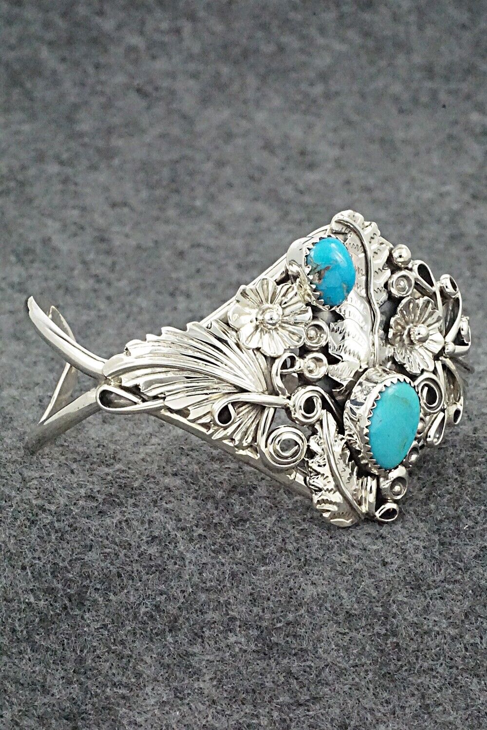 Turquoise and Sterling Silver Bracelet - Harry Yazzie