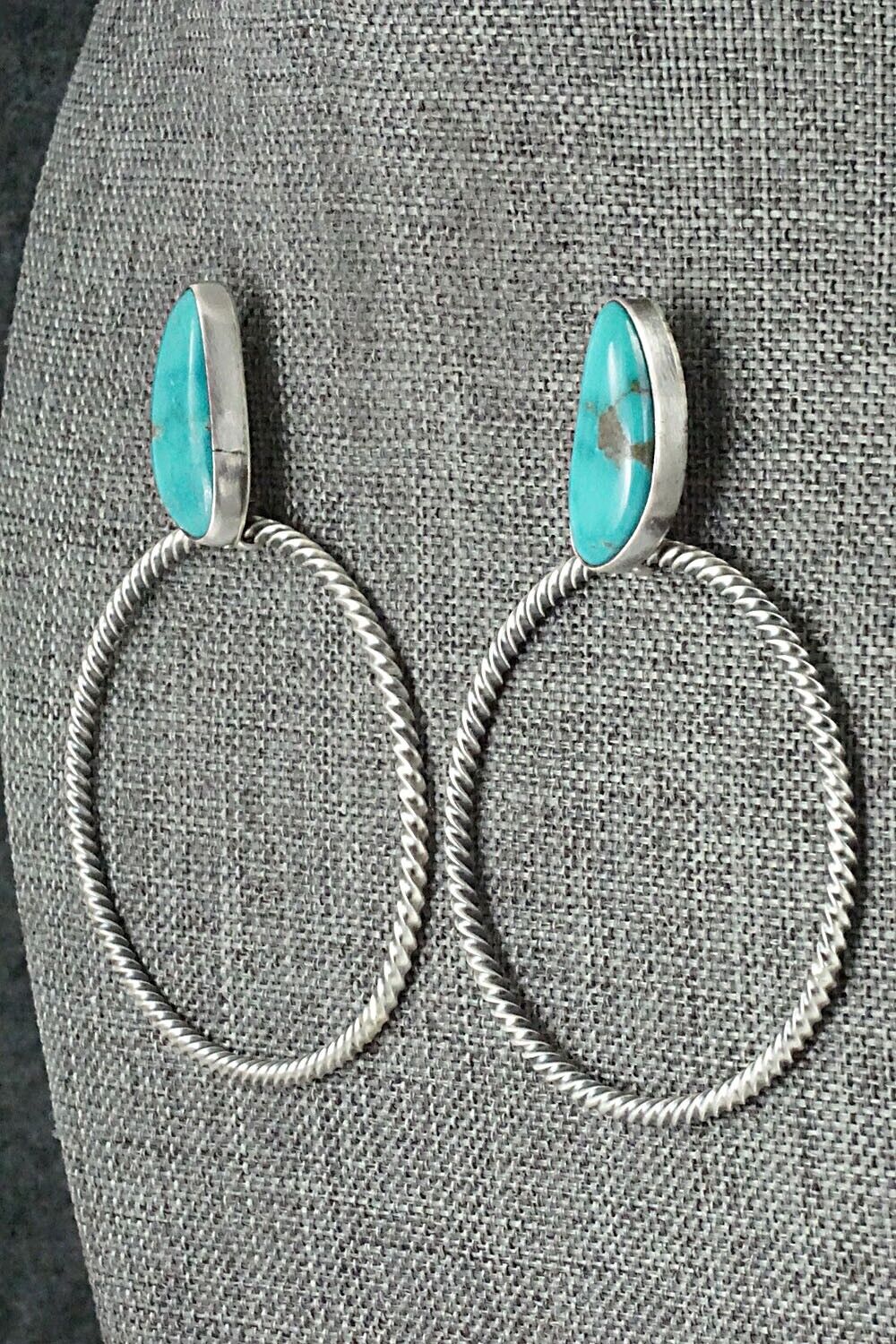 Turquoise & Sterling Silver Earrings - Verley Betone