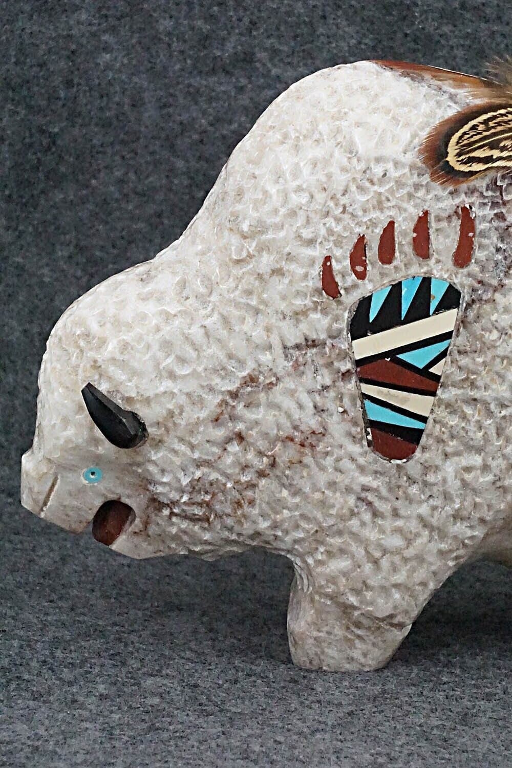 Buffalo Navajo Fetish Carving - Ben Livingston