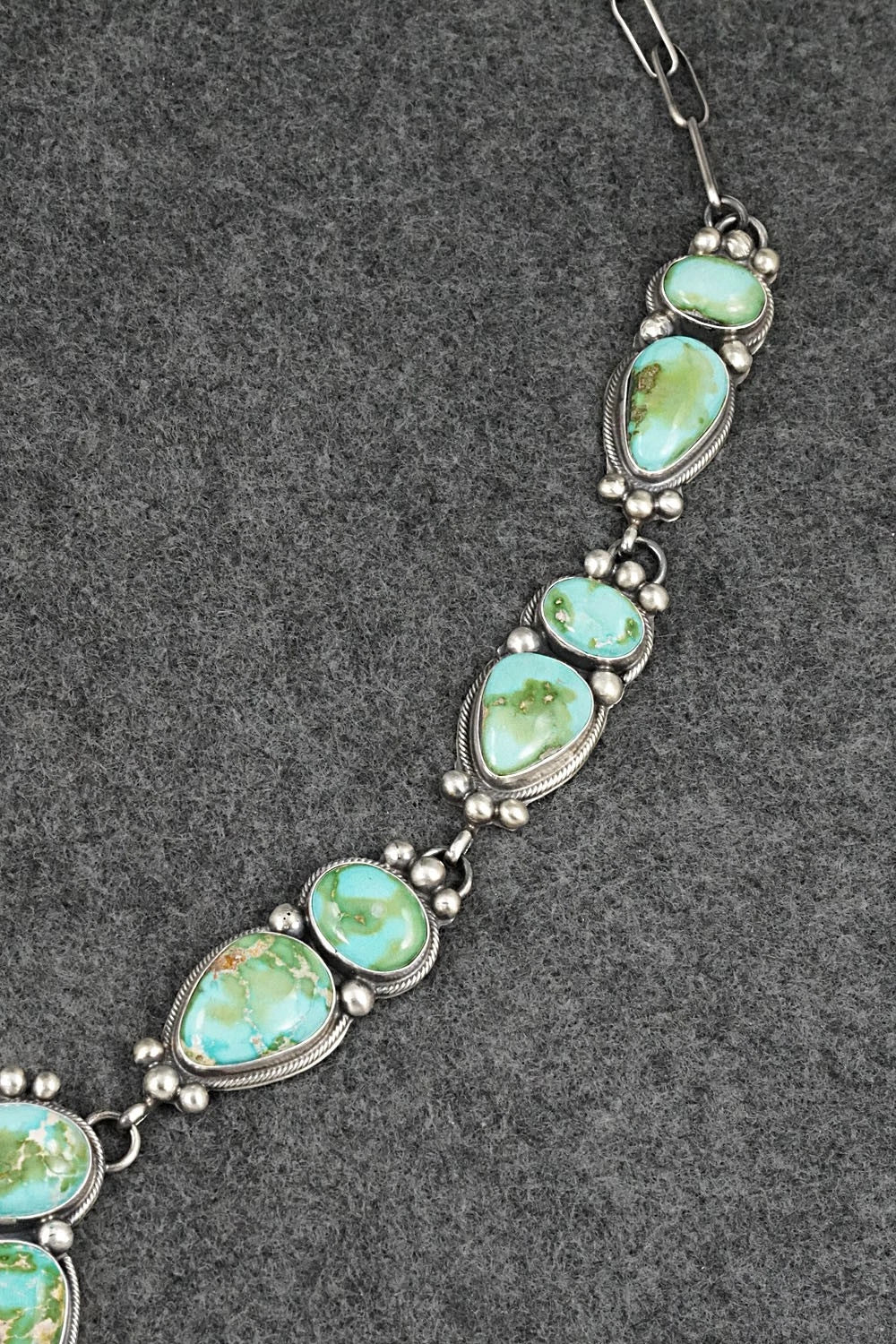 Turquoise & Sterling Silver Necklace and Earrings Set - Kathleen Livingston