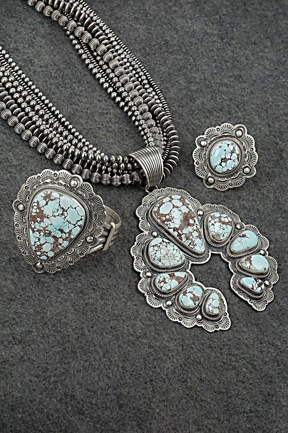 Turquoise & Sterling Silver Necklace Set - Randy Boyd