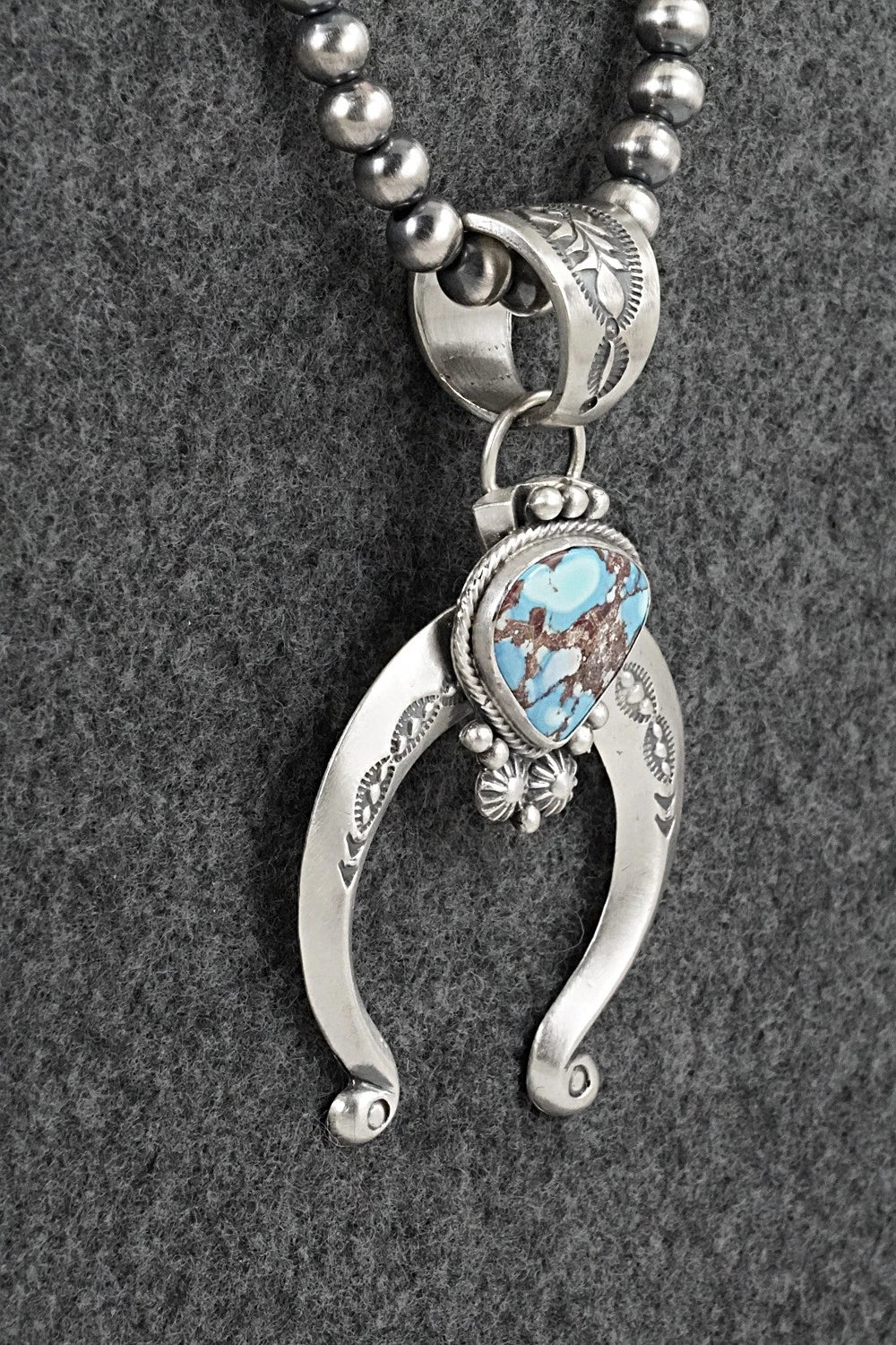 Turquoise & Sterling Silver Necklace - Samuel Yellowhair