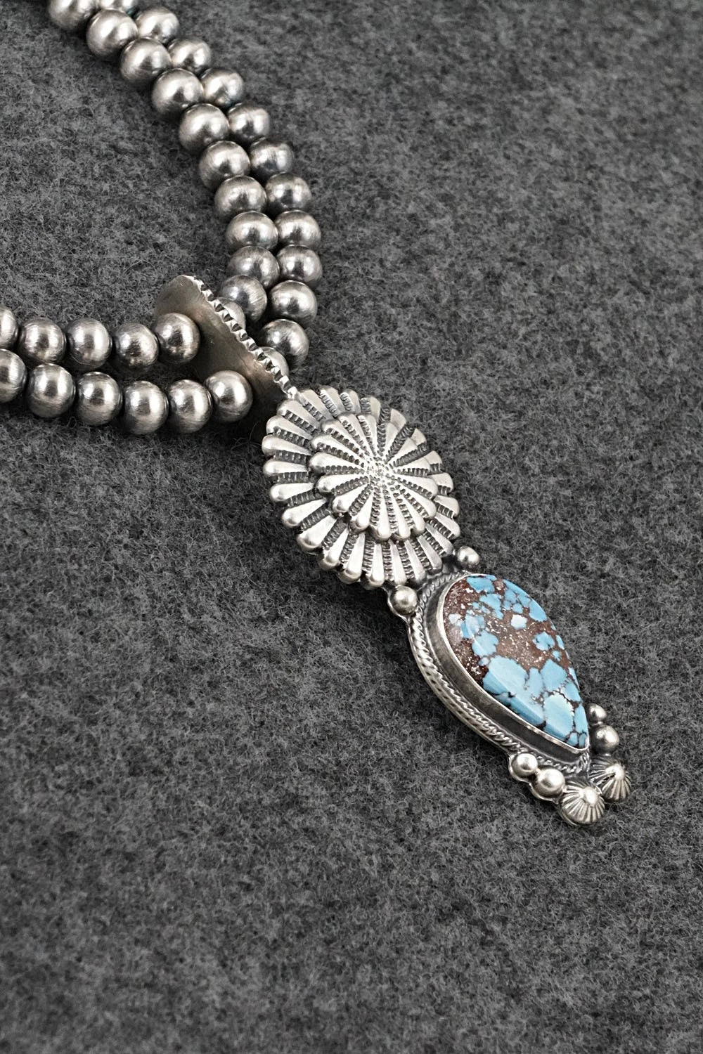 Turquoise & Sterling Silver Necklace - Tom Lewis
