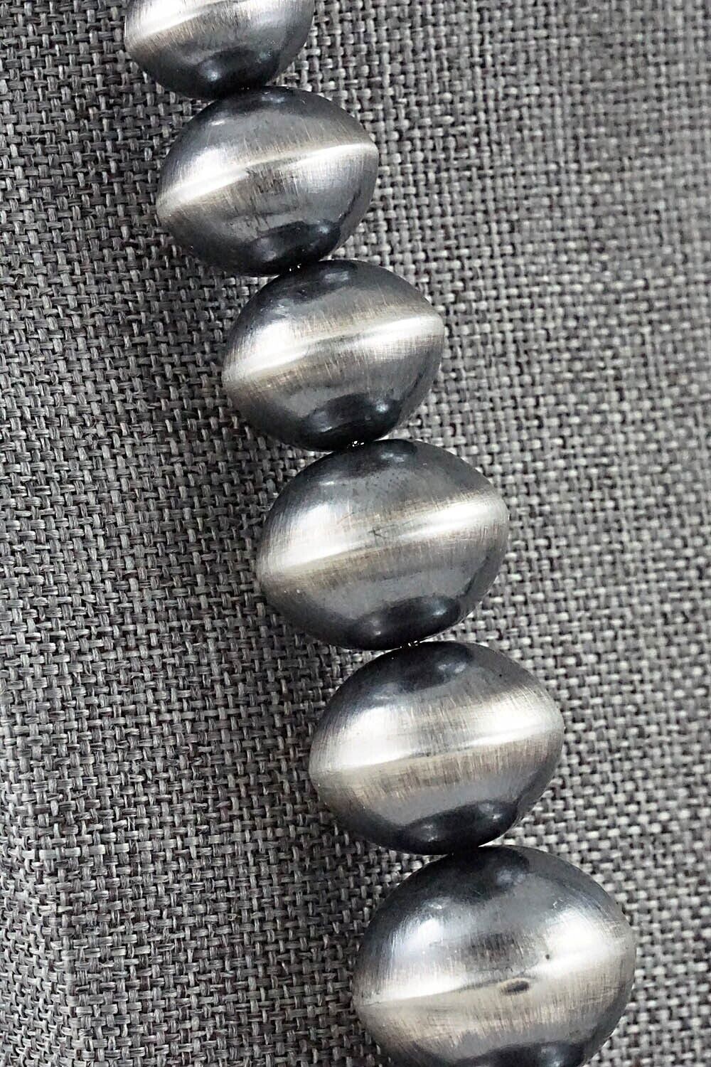 Sterling Silver Navajo Pearl Necklace 22" - Tonisha Haley