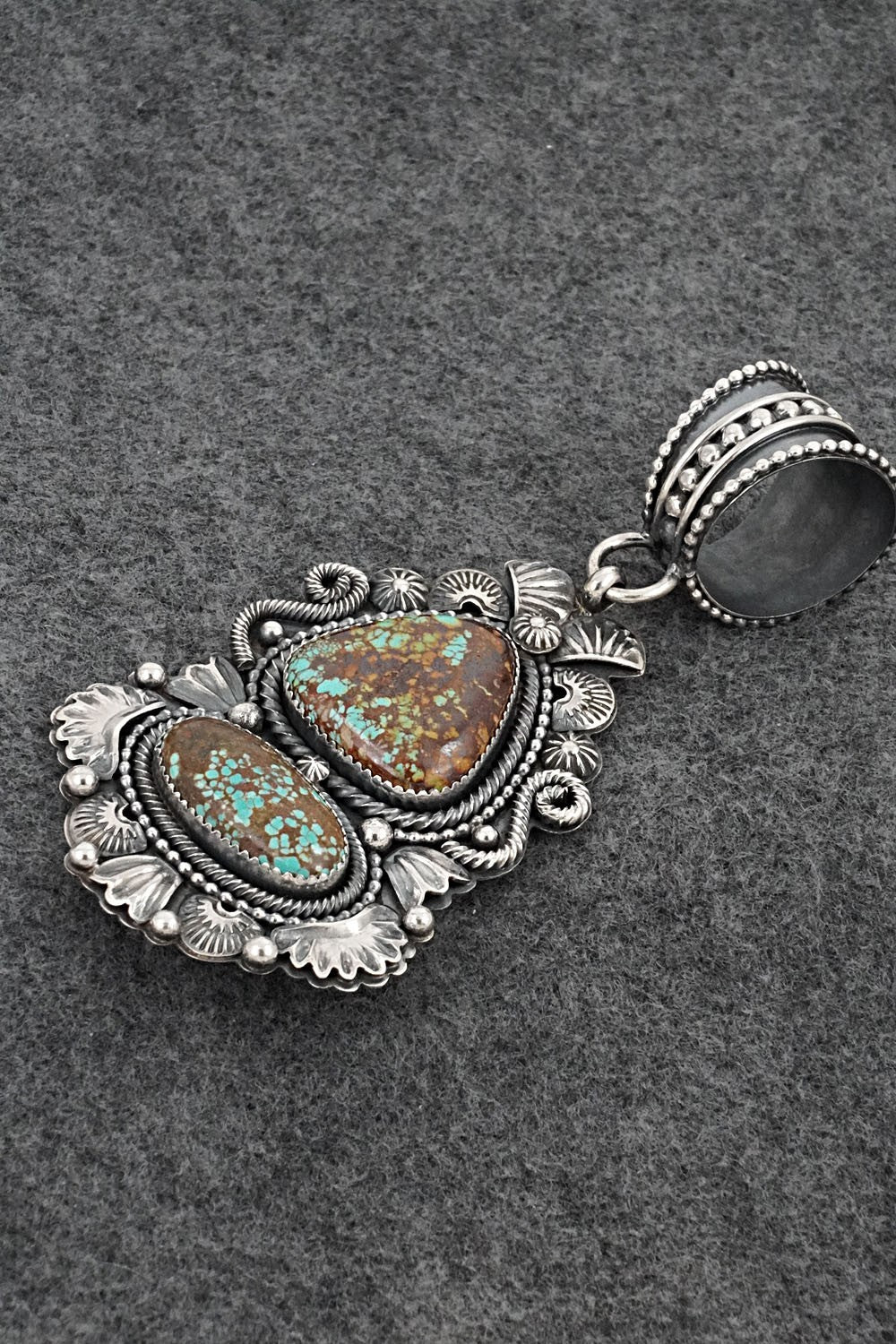 Turquoise & Sterling Silver Pendant - Braxton Parkett