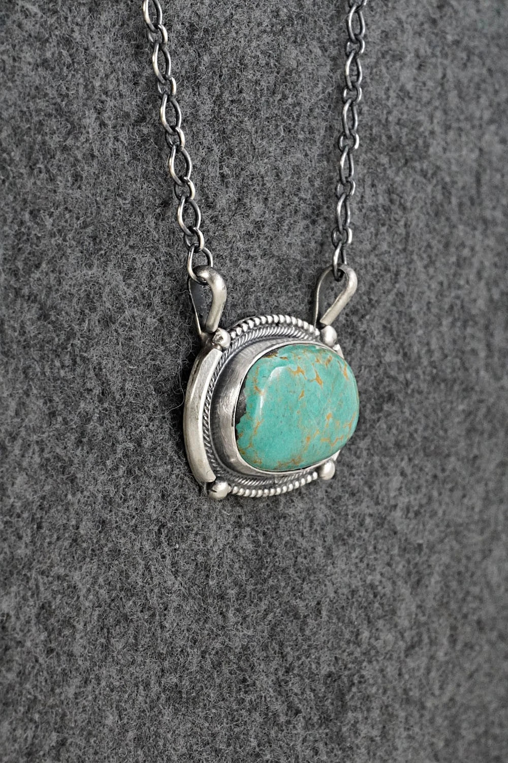 Turquoise & Sterling Silver Necklace - Bobby Johnson