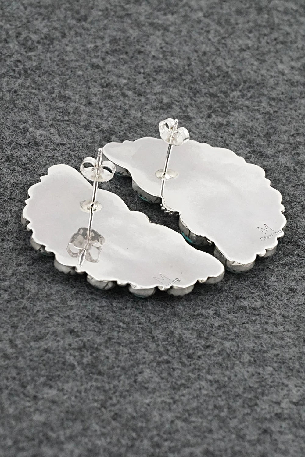 Turquoise & Sterling Silver Earrings - Gerald Mitchell