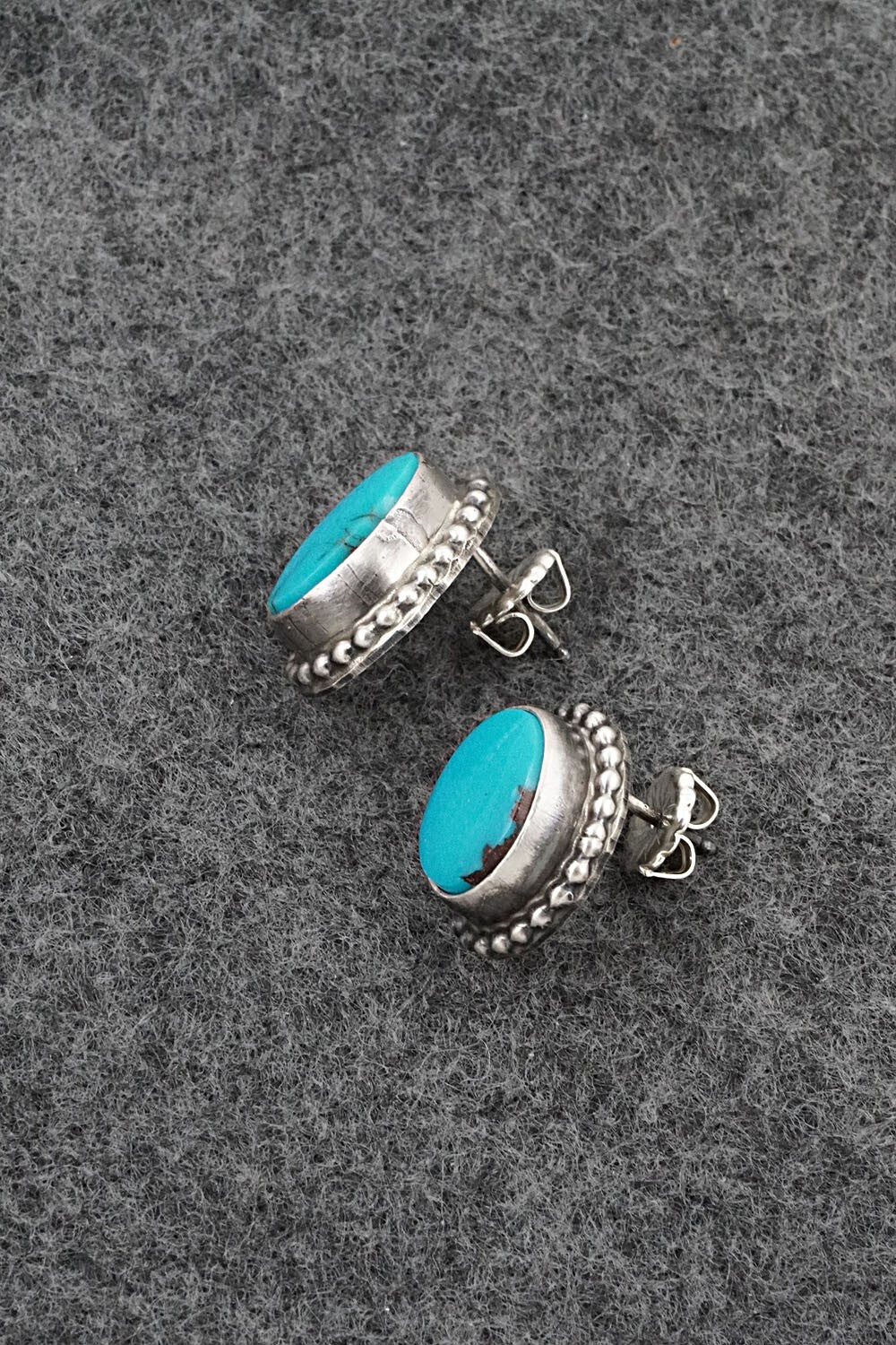 Turquoise & Sterling Silver Pendant and Earrings Set - Darrin Livingston