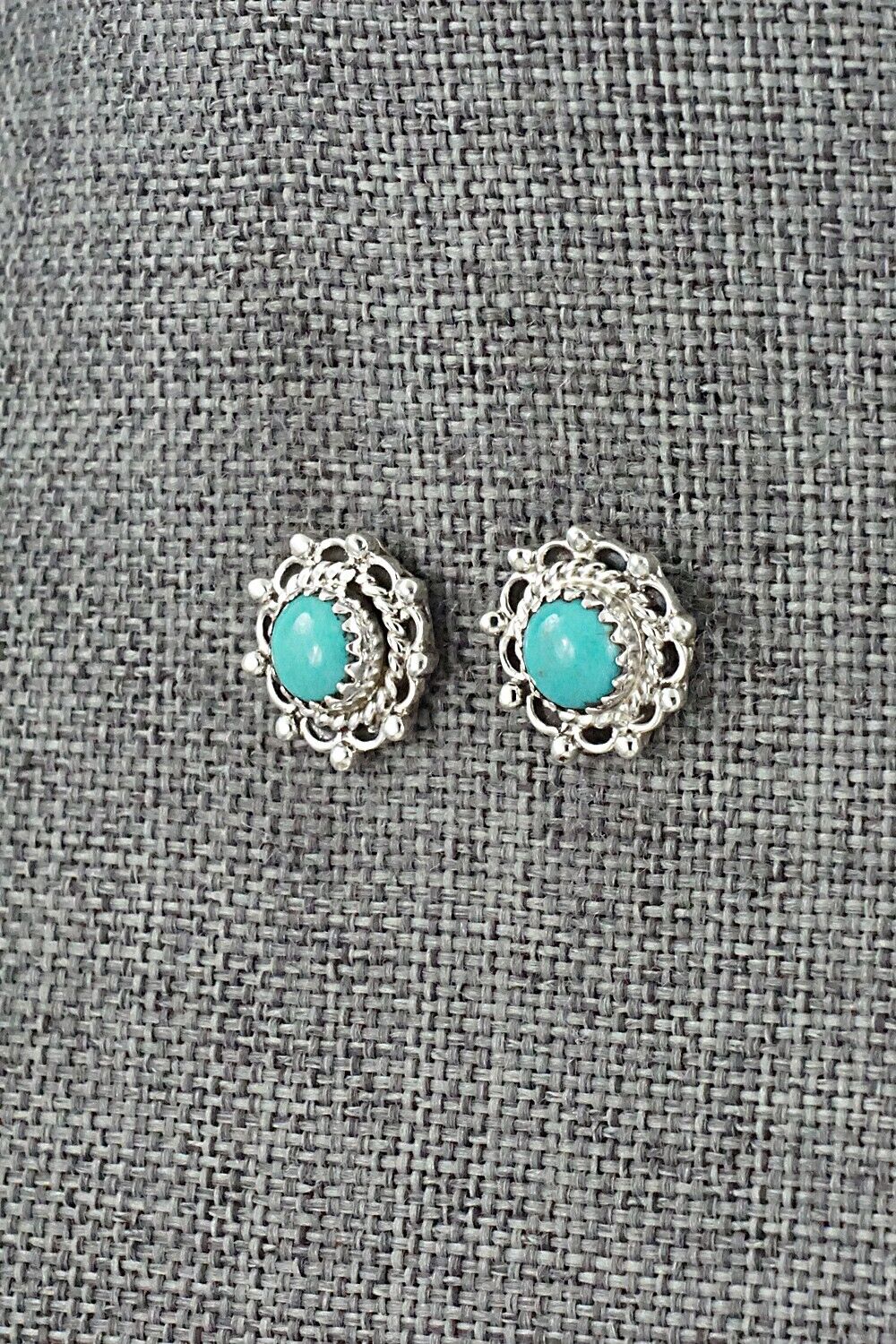 Turquoise & Sterling Silver Earrings - Hiram Largo