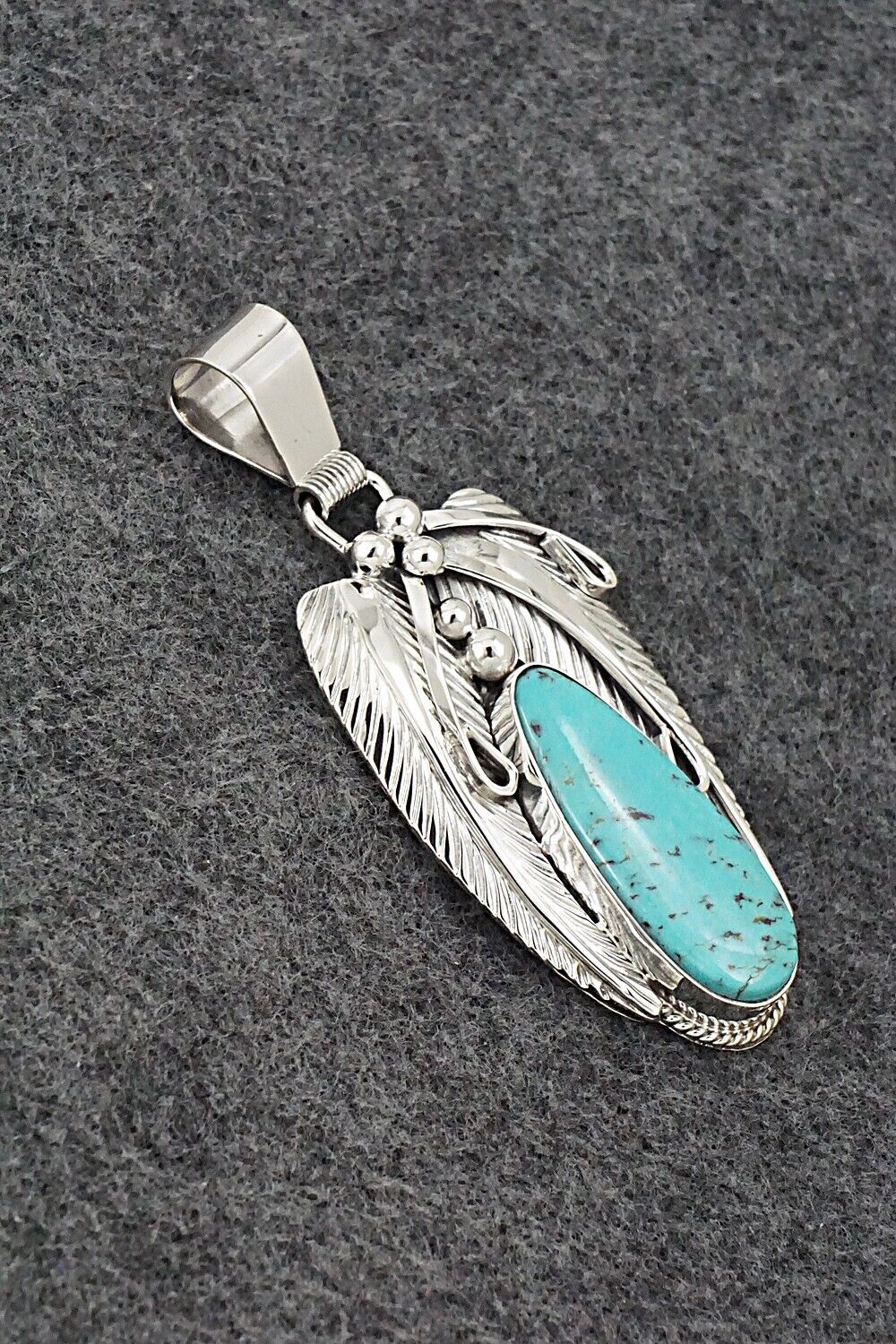 Turquoise & Sterling Silver Pendant - Davey Morgan