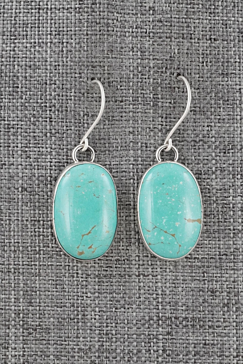 Turquoise & Sterling Silver Earrings - Eugene Gruber