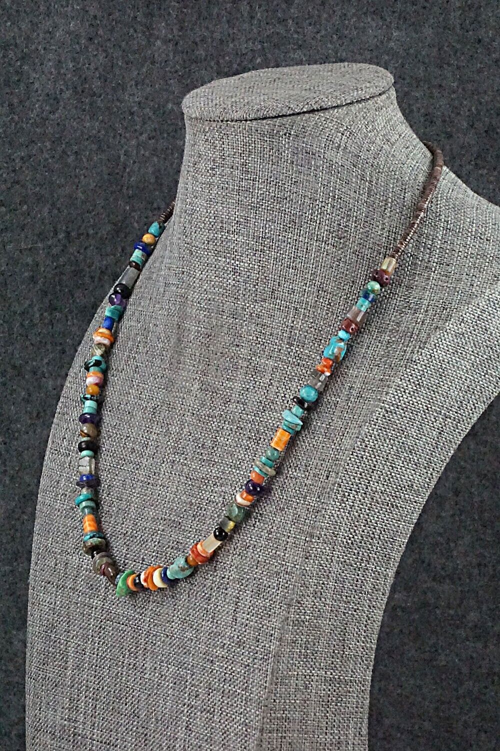 Multi-Stone and Sterling Silver Necklace - Helen Tsosie
