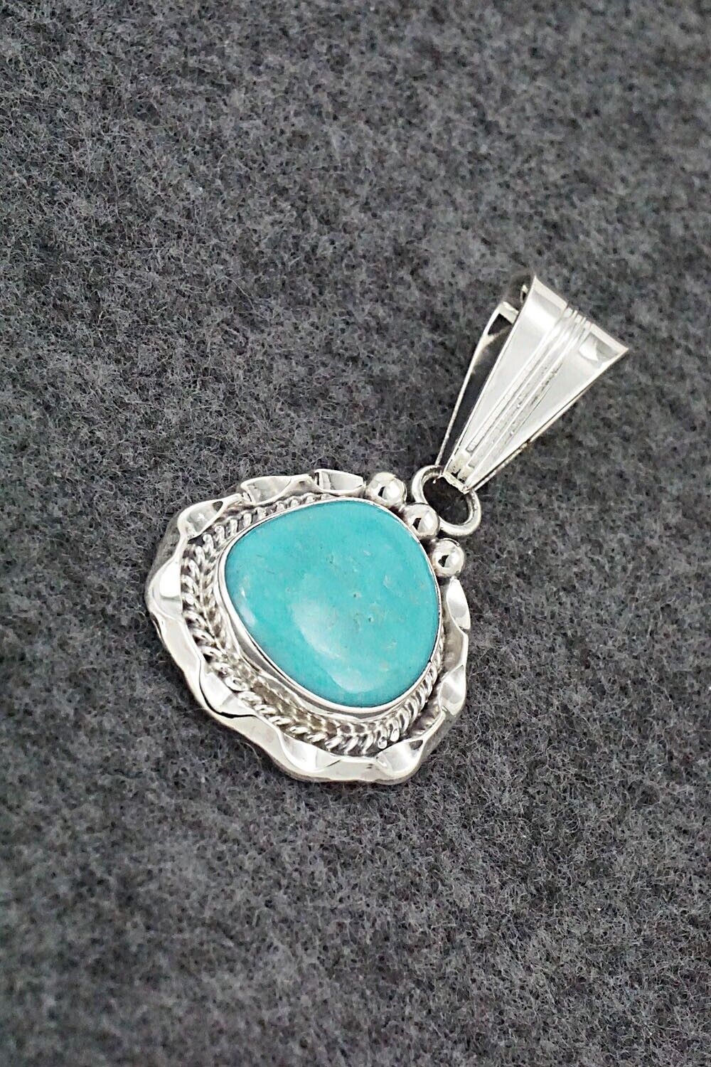 Turquoise & Sterling Silver Pendant - Samuel Yellowhair