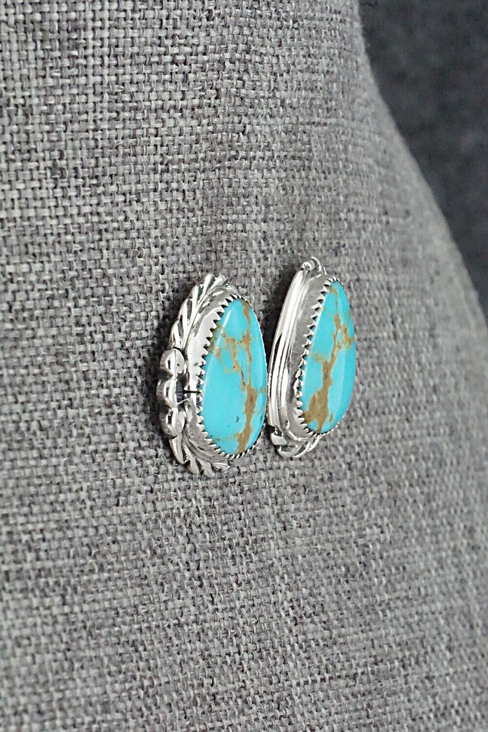 Turquoise and Sterling Silver Earrings - Delores Cadman