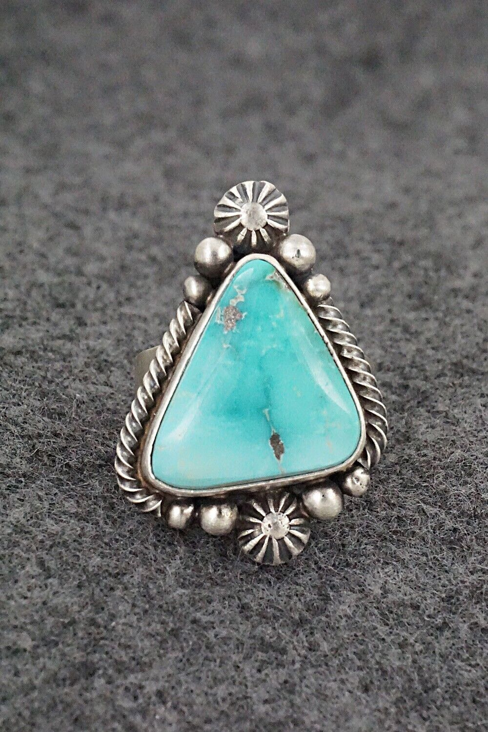 Turquoise & Sterling Silver Ring - Daniel Benally - Size 8