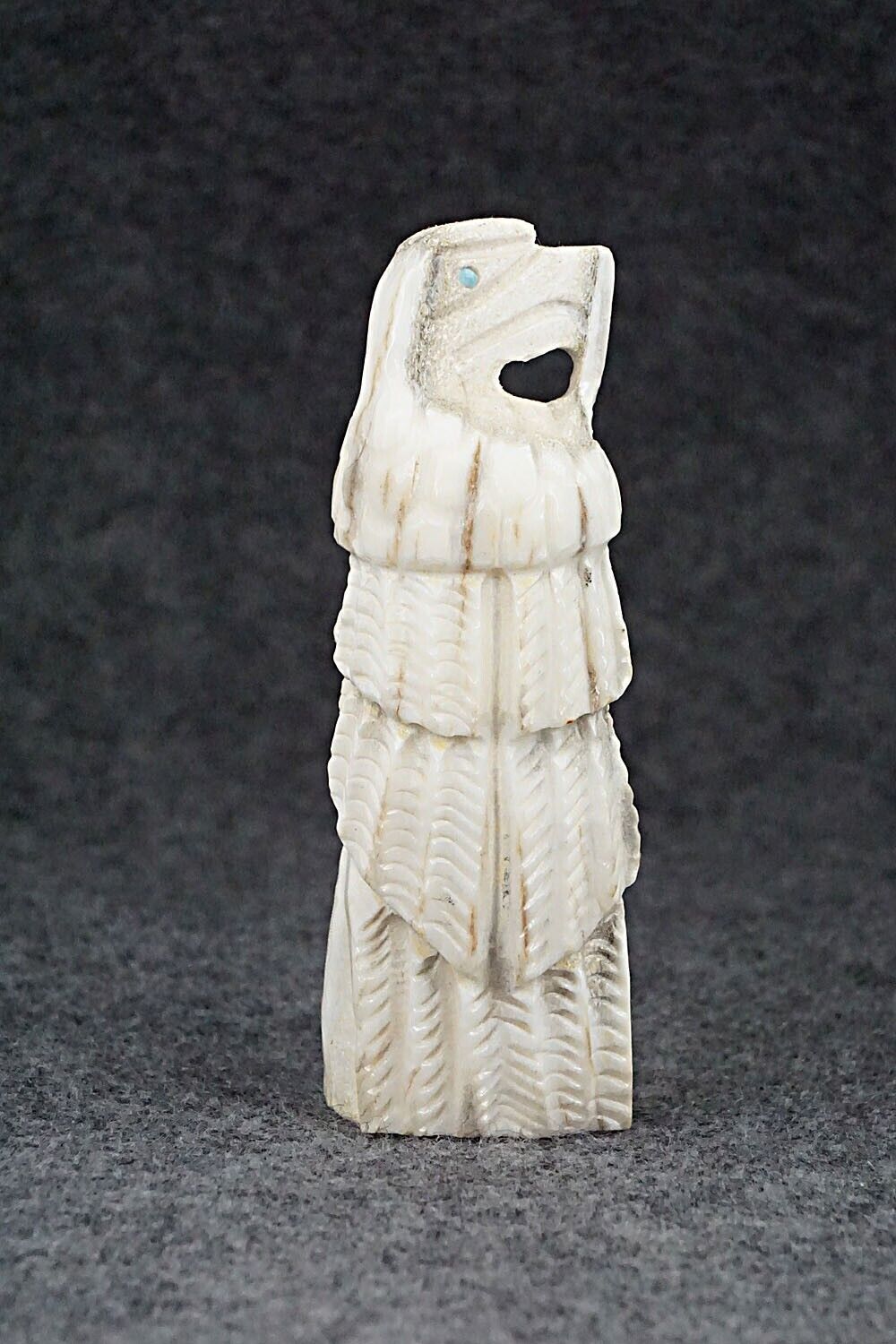 Eagle Zuni Fetish Carving - Jerrold Lahaleon