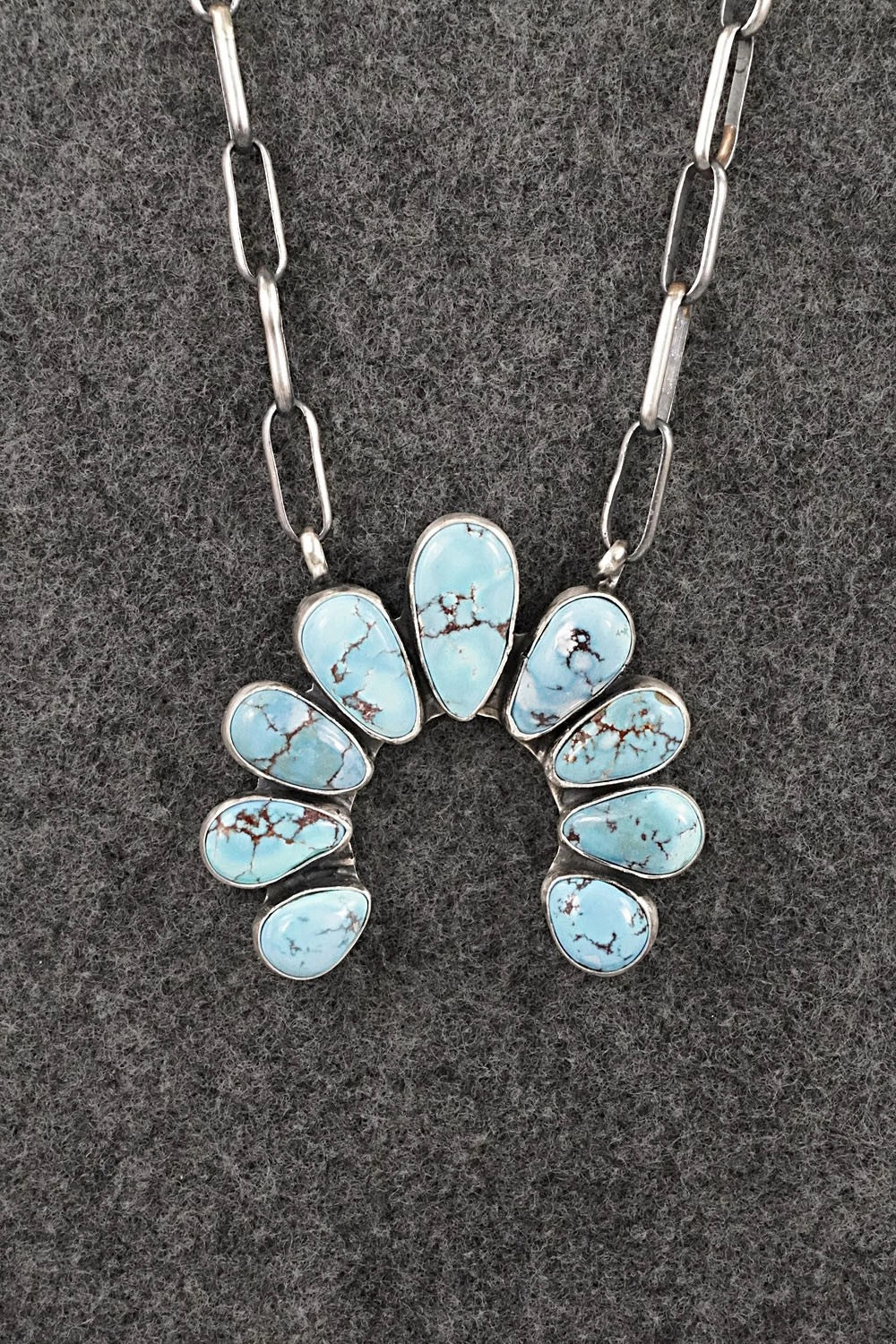 Turquoise & Sterling Silver Necklace - Darrin Livingston