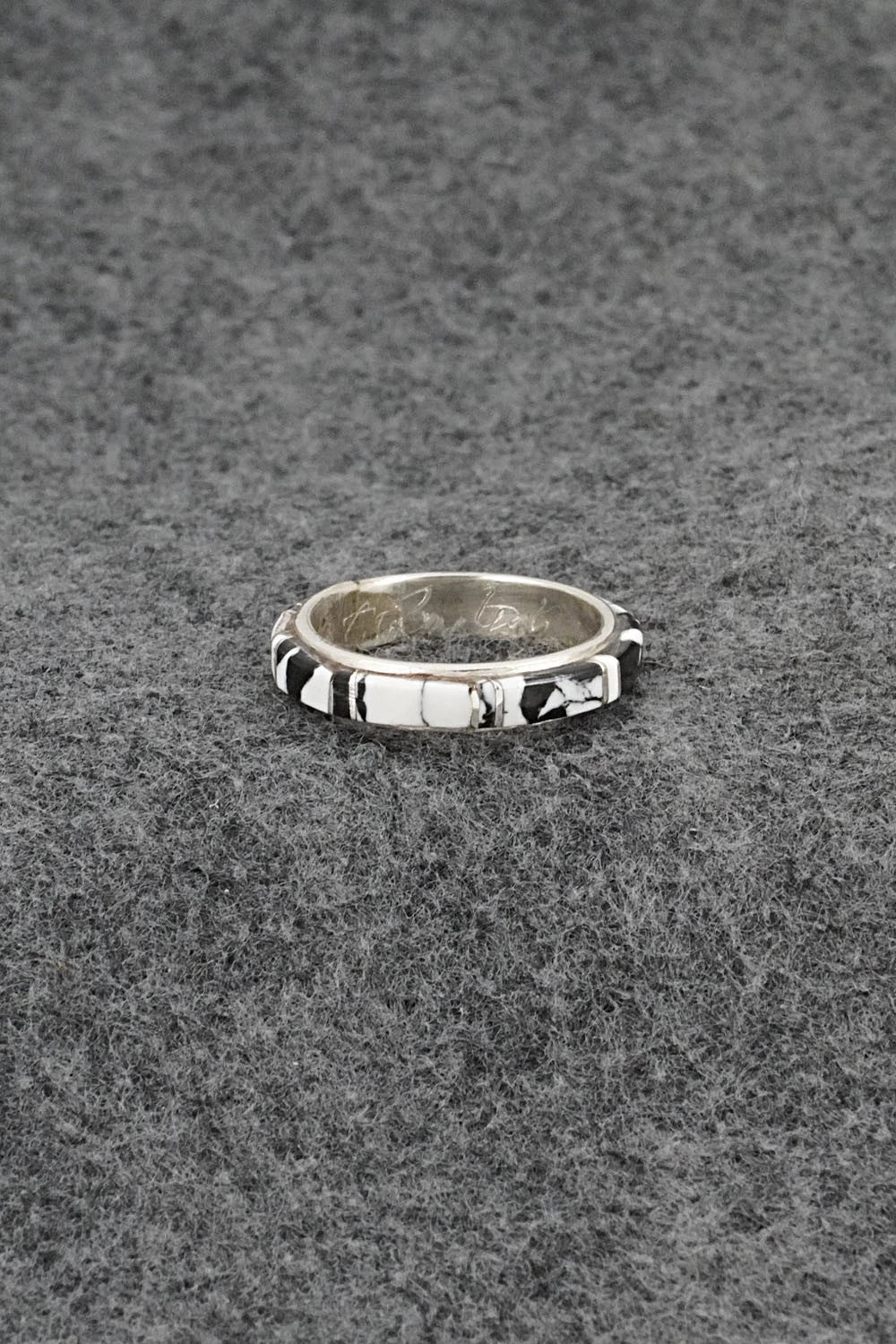 White Buffalo & Sterling Silver Ring - Terrance Panteah - Size 9