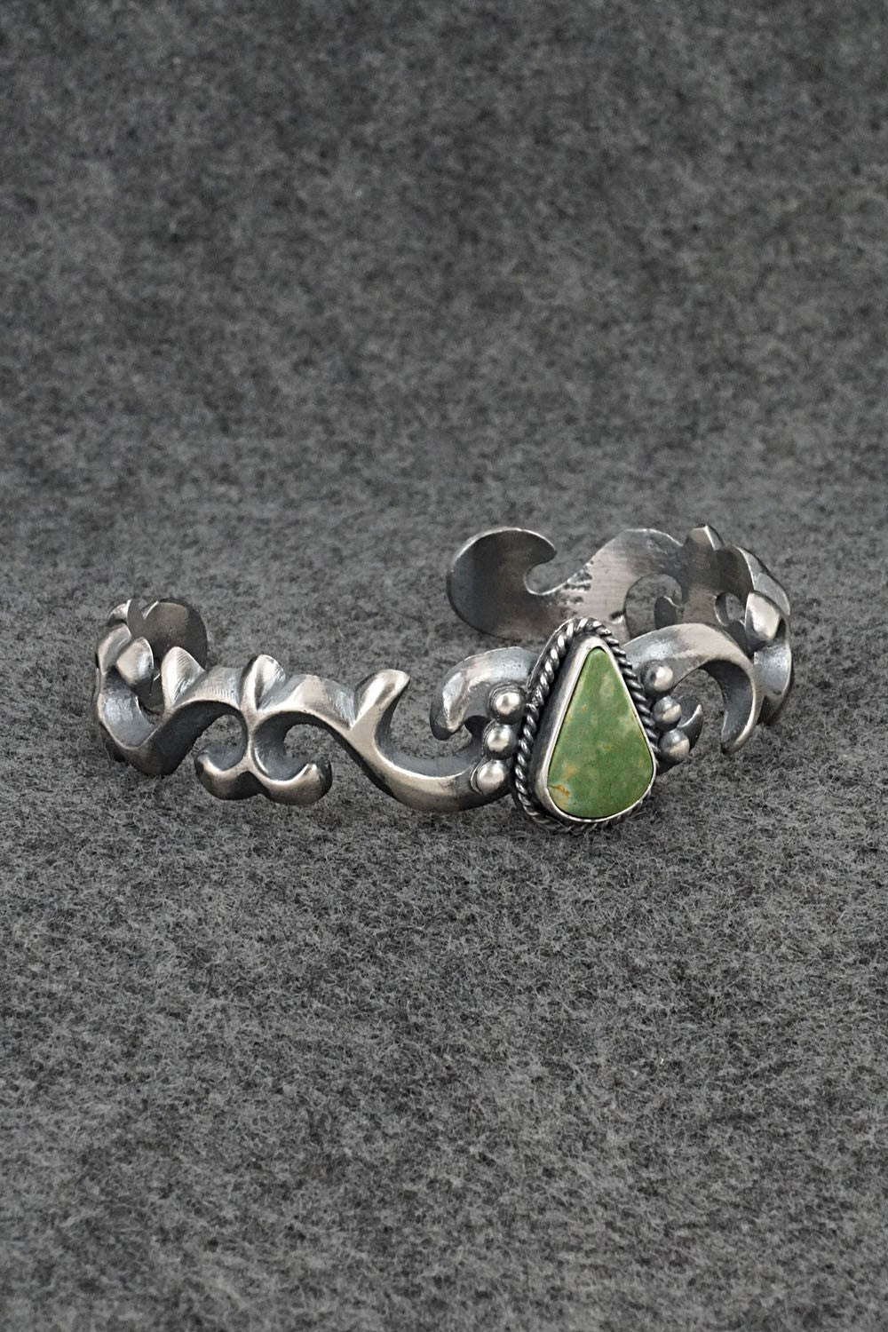 Turquoise & Sterling Silver Bracelet - Harrison Bitsue