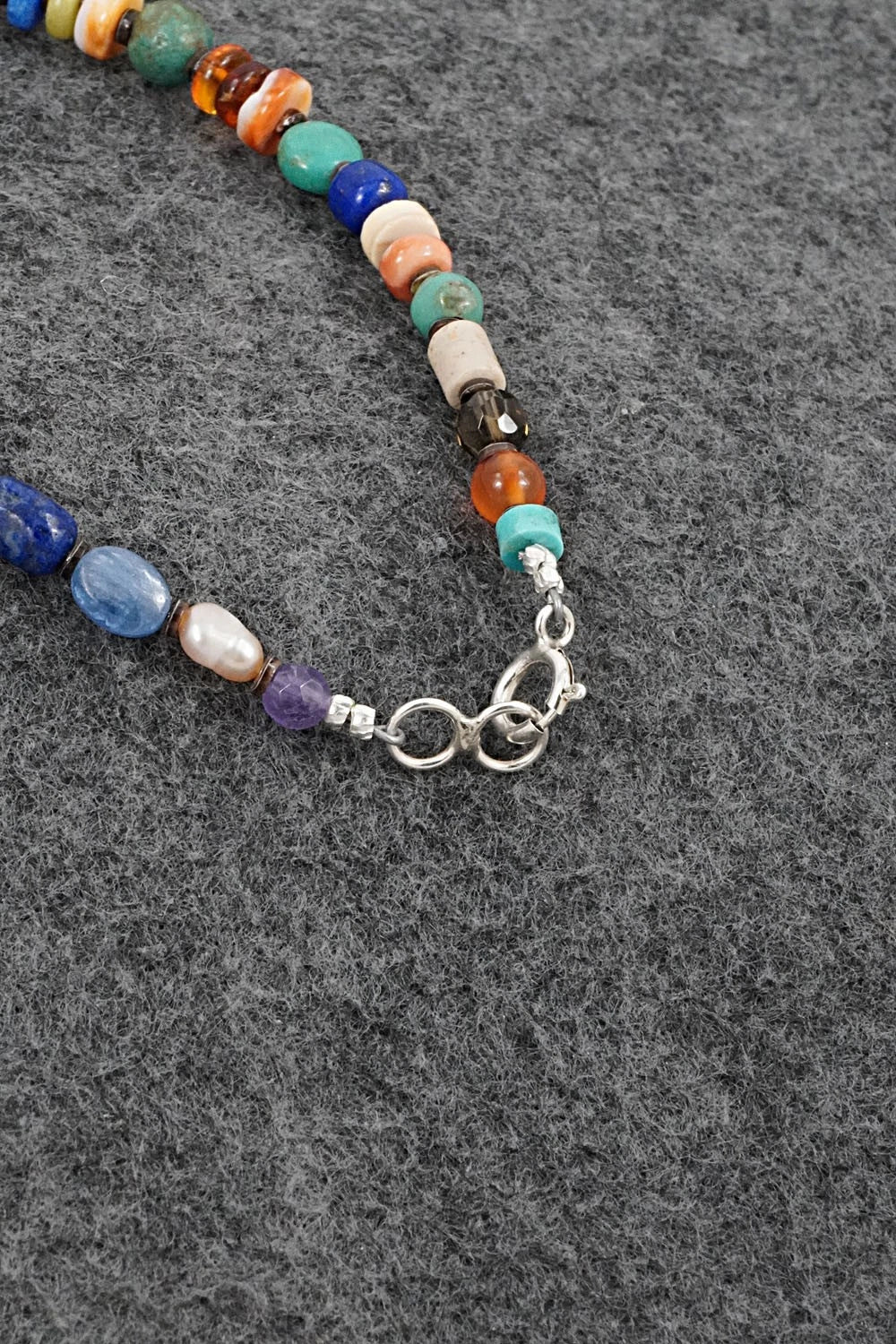 Multi-Stone & Sterling Silver Bracelet - Helen Tsosie