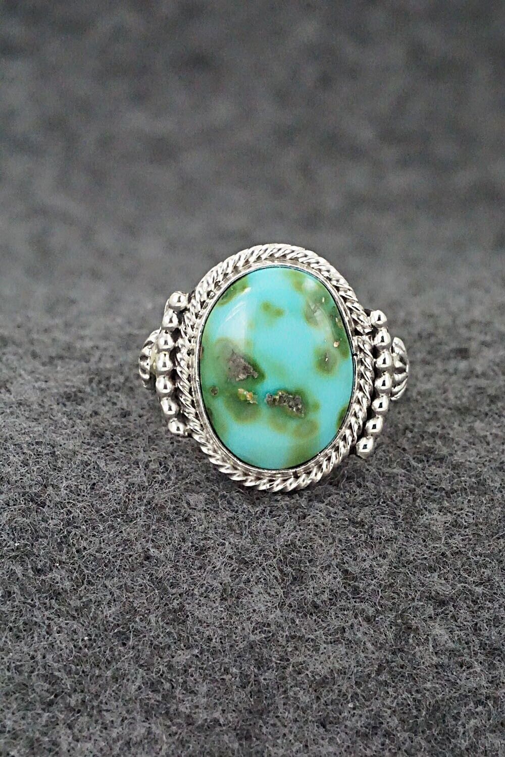 Turquoise & Sterling Silver Ring - Andrew Vandever - Size 6.75