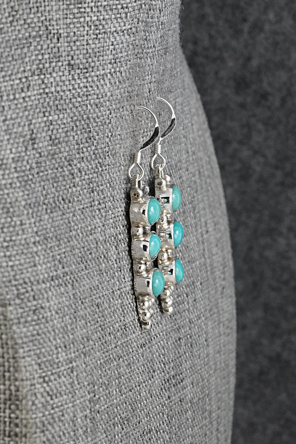 Turquoise & Sterling Silver Earrings - Gary Shorty