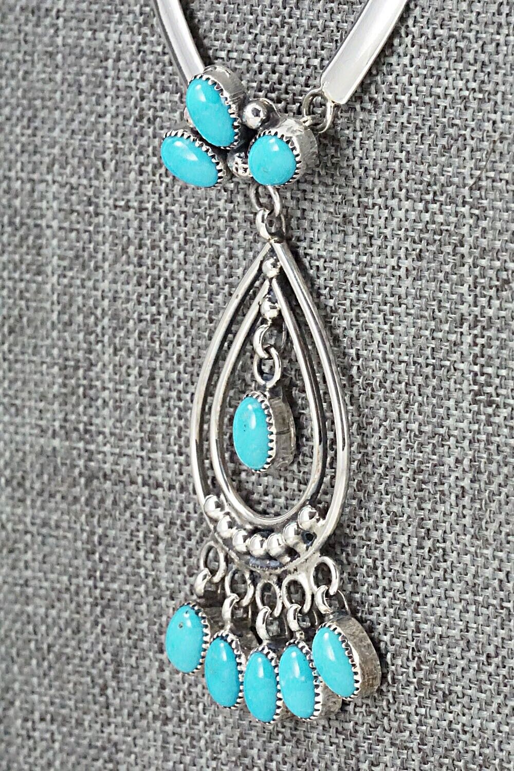 Turquoise & Sterling Silver Necklace Set - Julia Etsitty