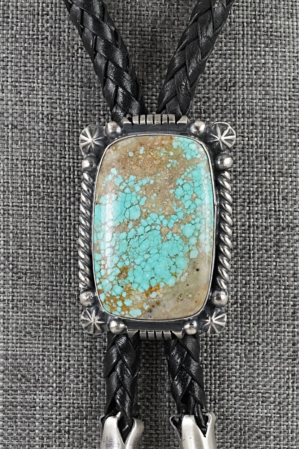 Turquoise & Sterling Silver Bolo Tie - Bob Becenti