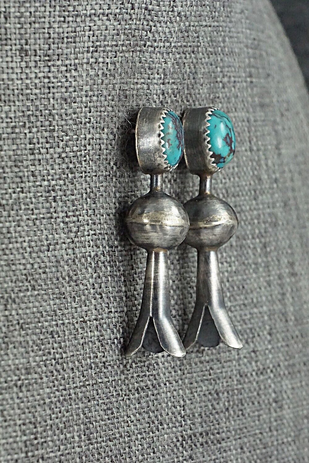 Turquoise & Sterling Silver Earrings - Emily Tsosie