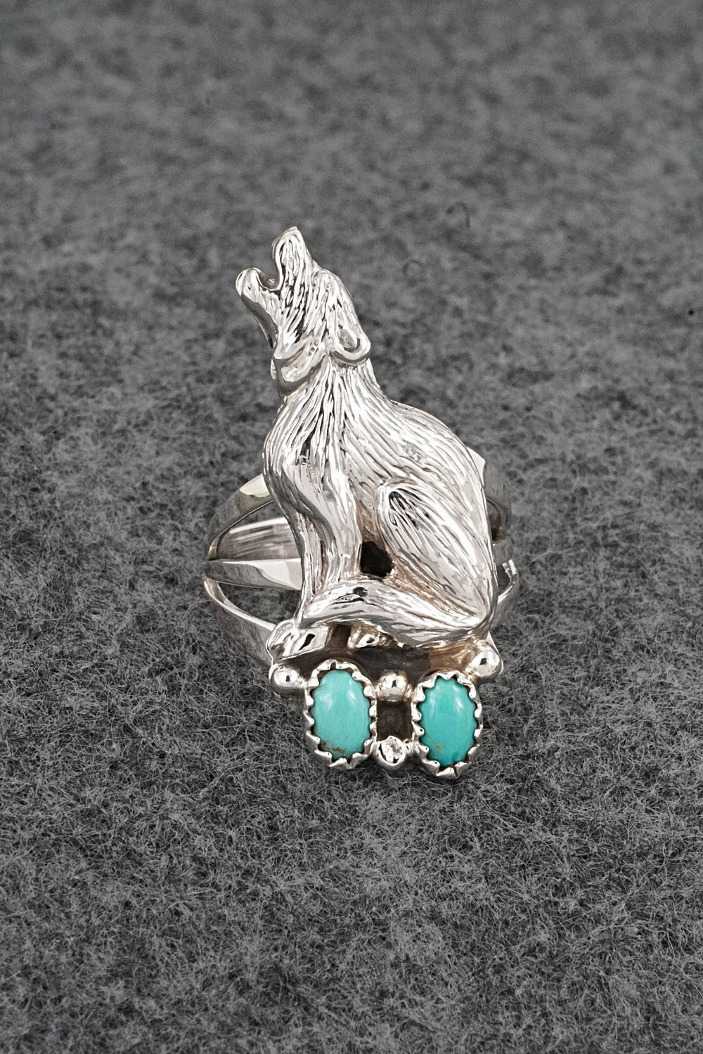 Turquoise & Sterling Silver Ring - Robert Martinez - Size 6.75