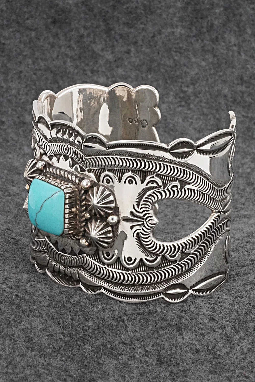 Turquoise & Sterling Silver Bracelet - Roland Dixson