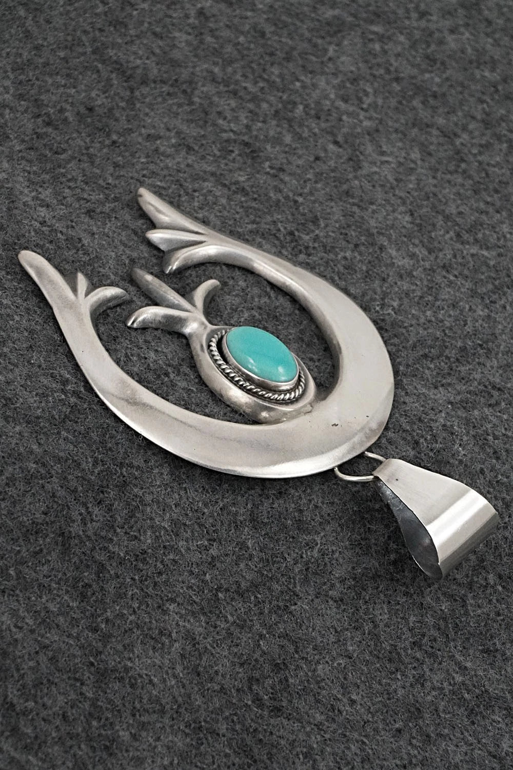Turquoise & Sterling Silver Pendant - Eugene Gruber