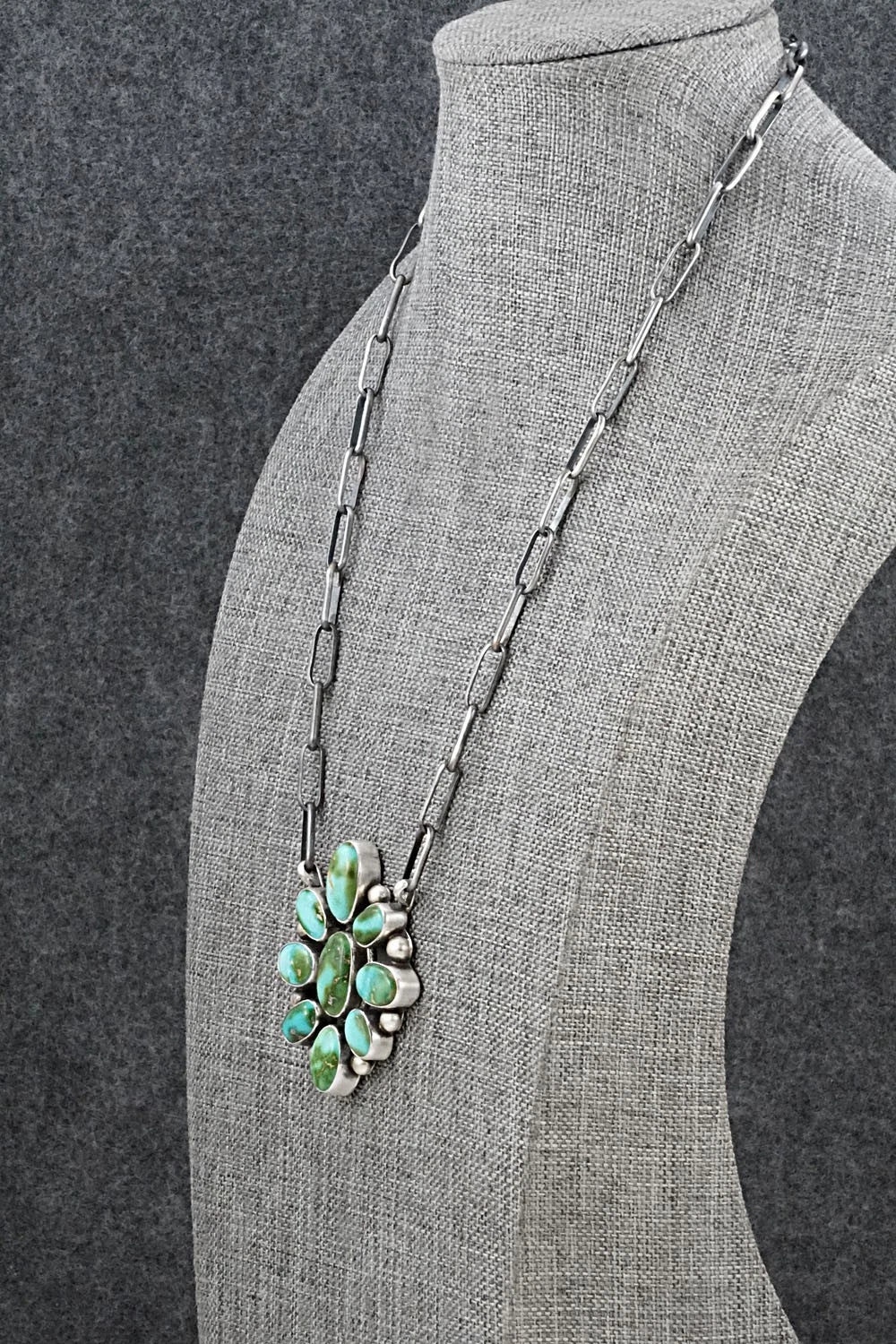 Turquoise & Sterling Silver Necklace - Kathleen Livingston