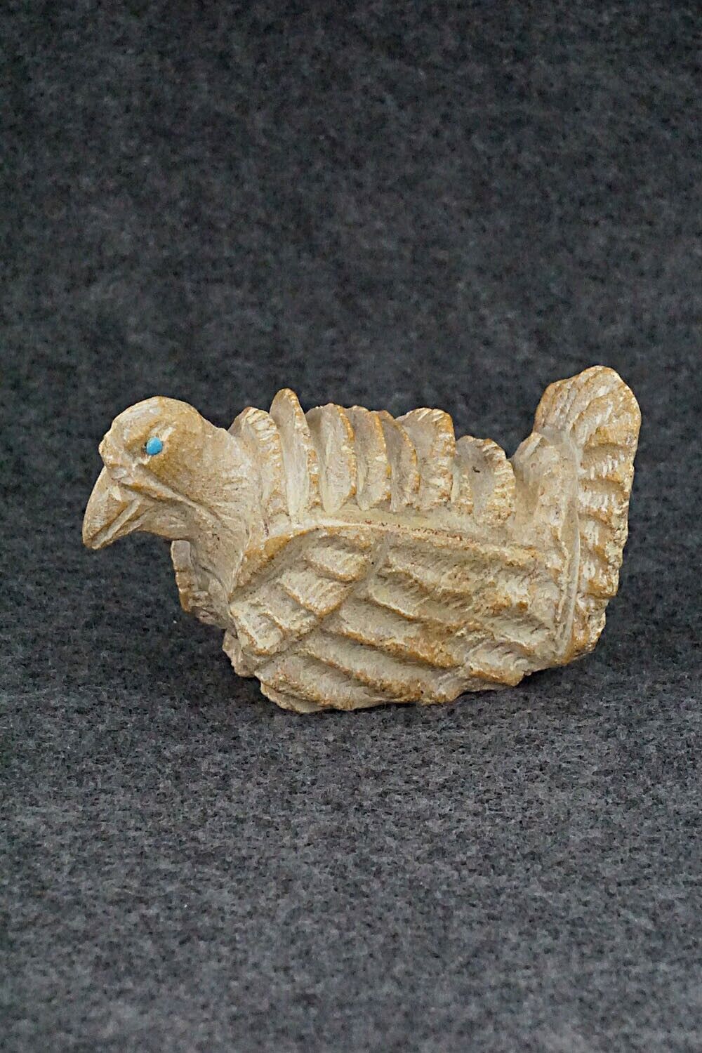 Turkey Zuni Fetish Carving - Jerrold Lahaleon