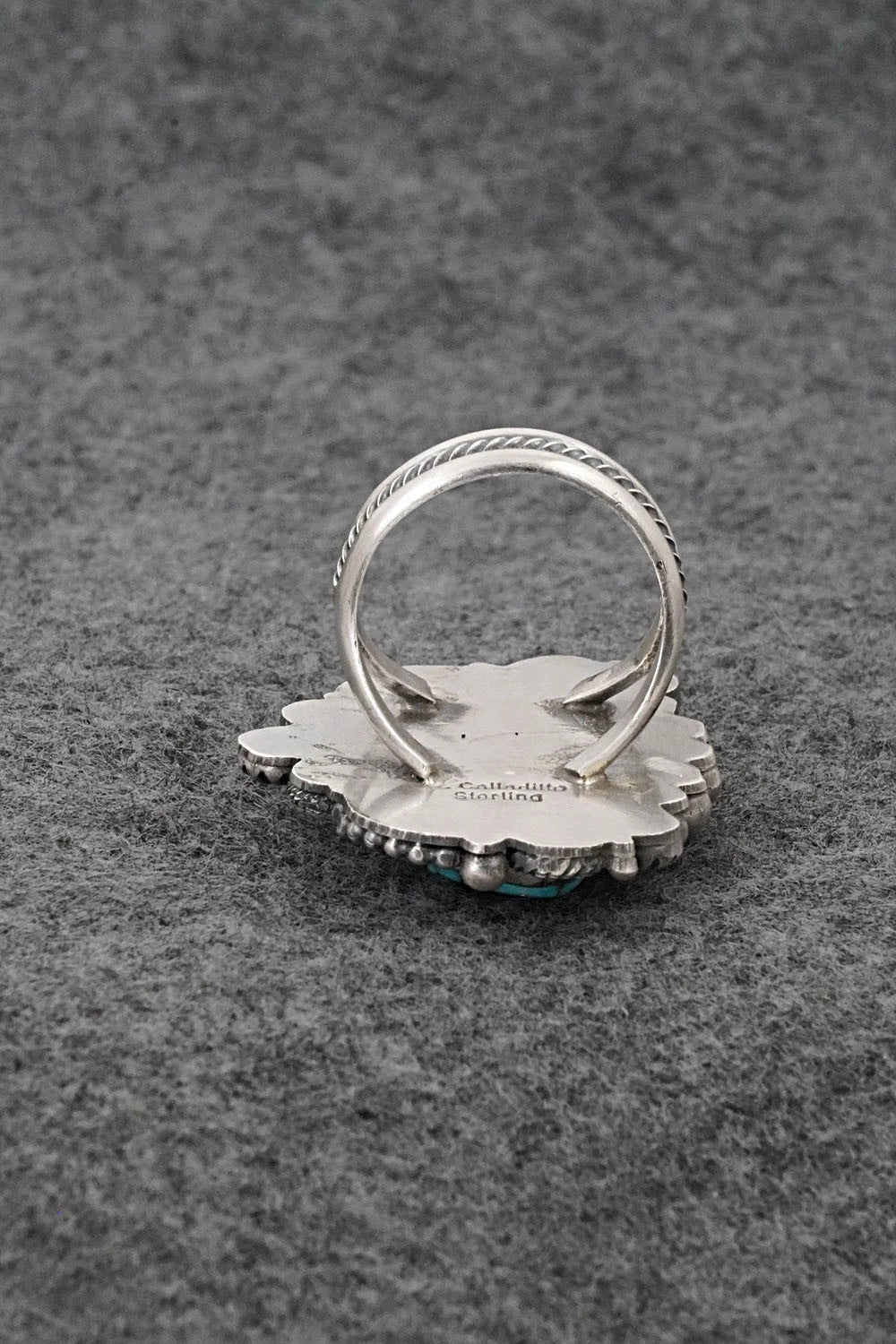 Turquoise & Sterling Silver Ring - Rosita Calladitto - Size 9