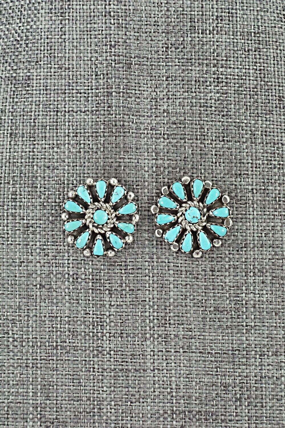 Turquoise & Sterling Silver Earrings - George Gasper