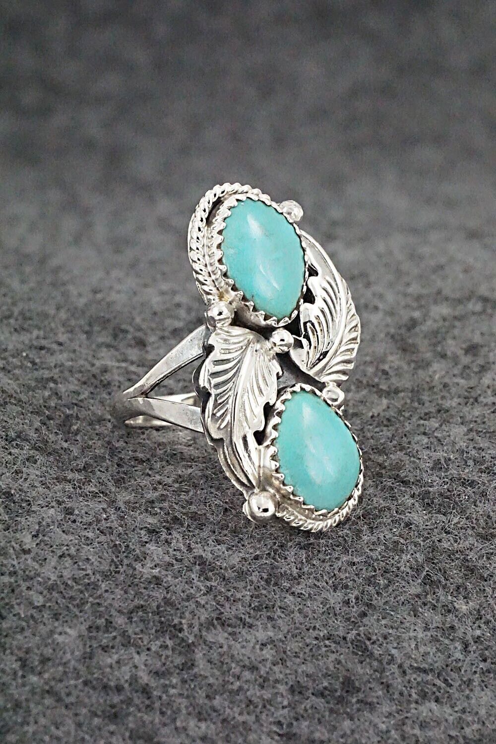 Turquoise & Sterling Silver Ring - Jerryson Henio - Size 6.25