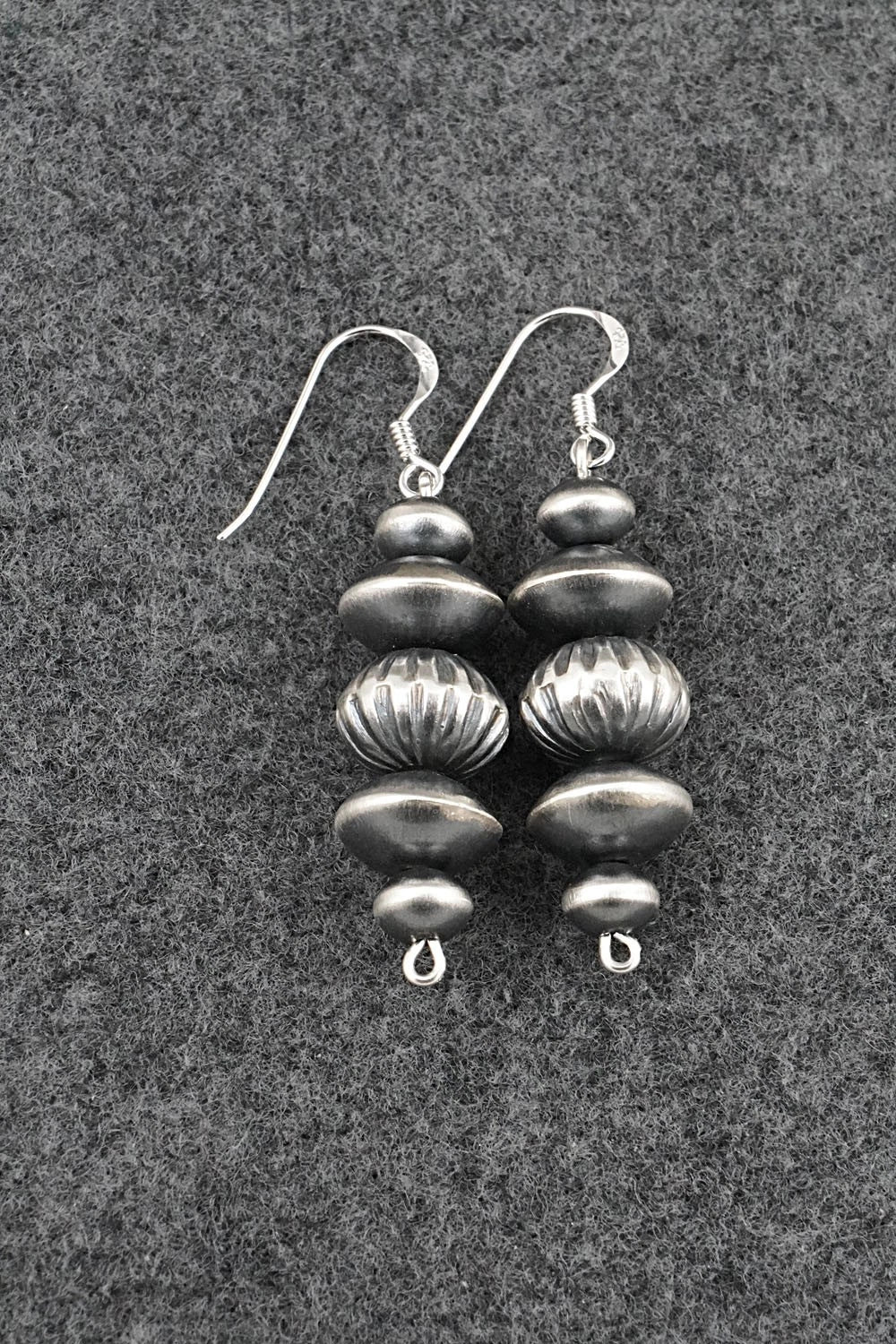 Sterling Silver Navajo Pearl Earrings - Preston Haley