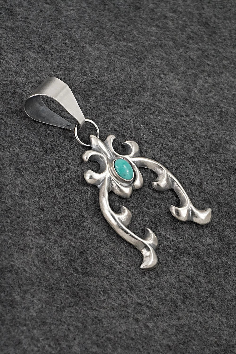 Turquoise & Sterling Silver Pendant - Eugene Gruber