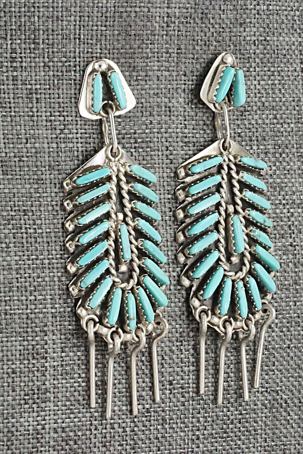 Turquoise & Sterling Silver Earrings - Charlie John